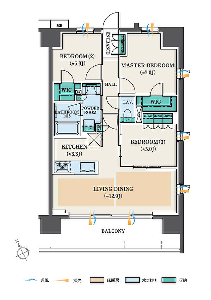 レーベン長町 THE GATE 間取り E
