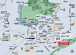 レーベン松山市駅ALBIO TOWER 現地案内図