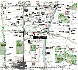 レーベン京都河原町五条 ONE SUITE 現地案内図