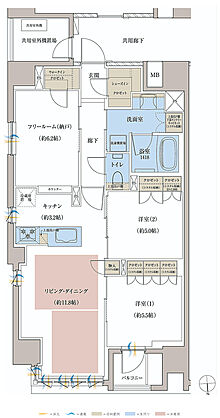 レーベン京都河原町五条 ONE SUITE 間取り J
