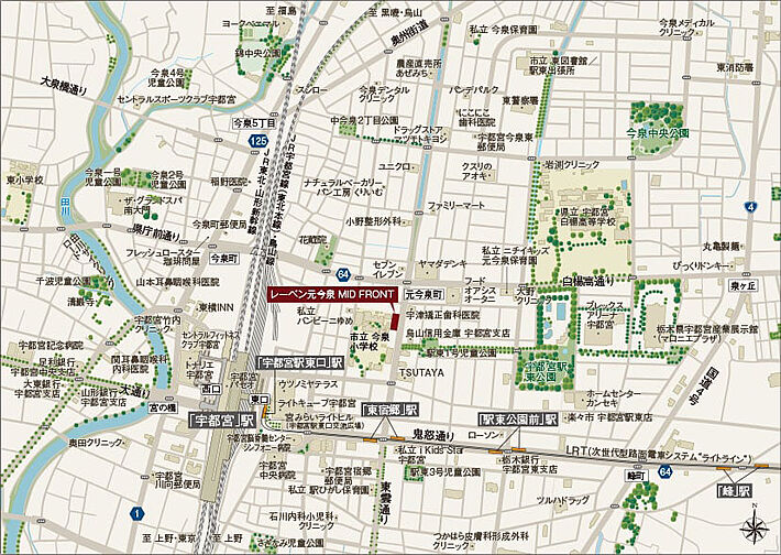 レーベン元今泉 MID FRONT 現地案内図
