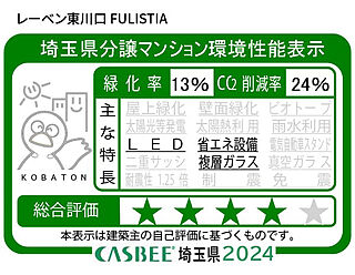 レーベン東川口 FULISTIA・レーベン東川口 BRITIA 埼玉県分譲マンション環境性能表示（FULISTIA）