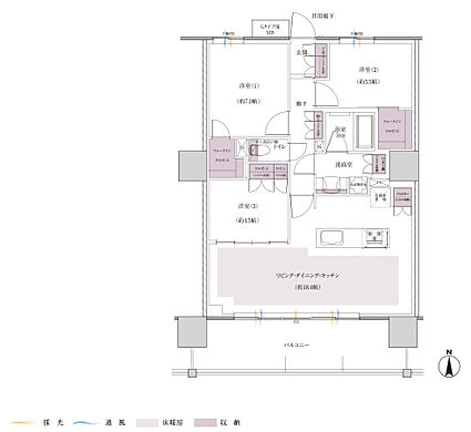 レーベン小田原 SKYS THE TOWER 間取り G