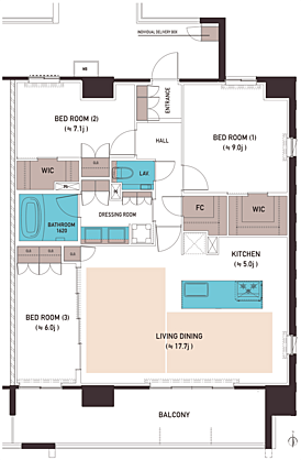 レーベン平尾ハイムスイート 間取り T【PREMIUM】