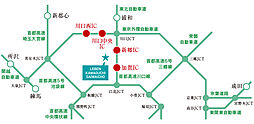 レーベン川口幸町 アクセス図