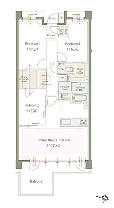 クリオ石神井公園ザ・グラン 間取り D