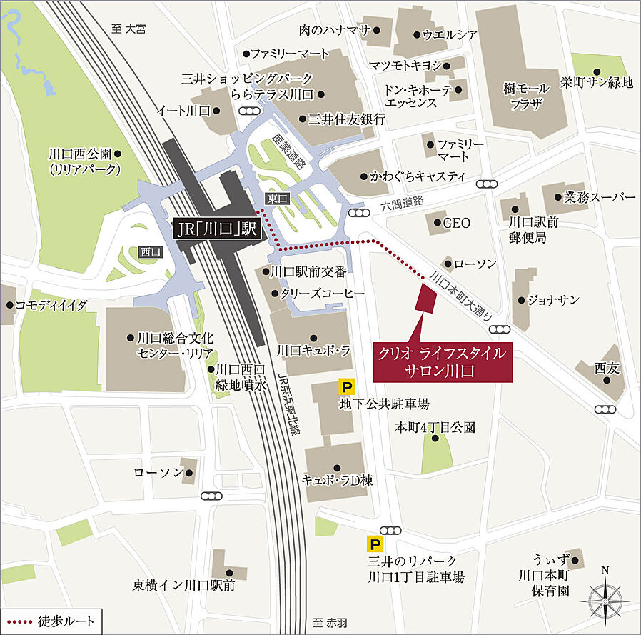 クリオ北浦和ガーデンコート：モデルルーム地図