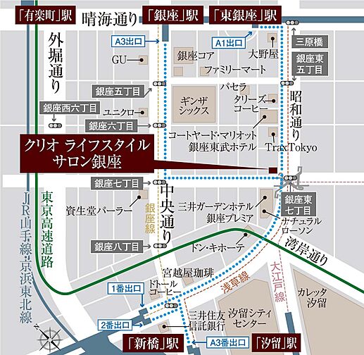 クリオ日本橋人形町 モデルルーム案内図