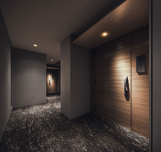 クリオ日本橋人形町 内廊下完成予想図