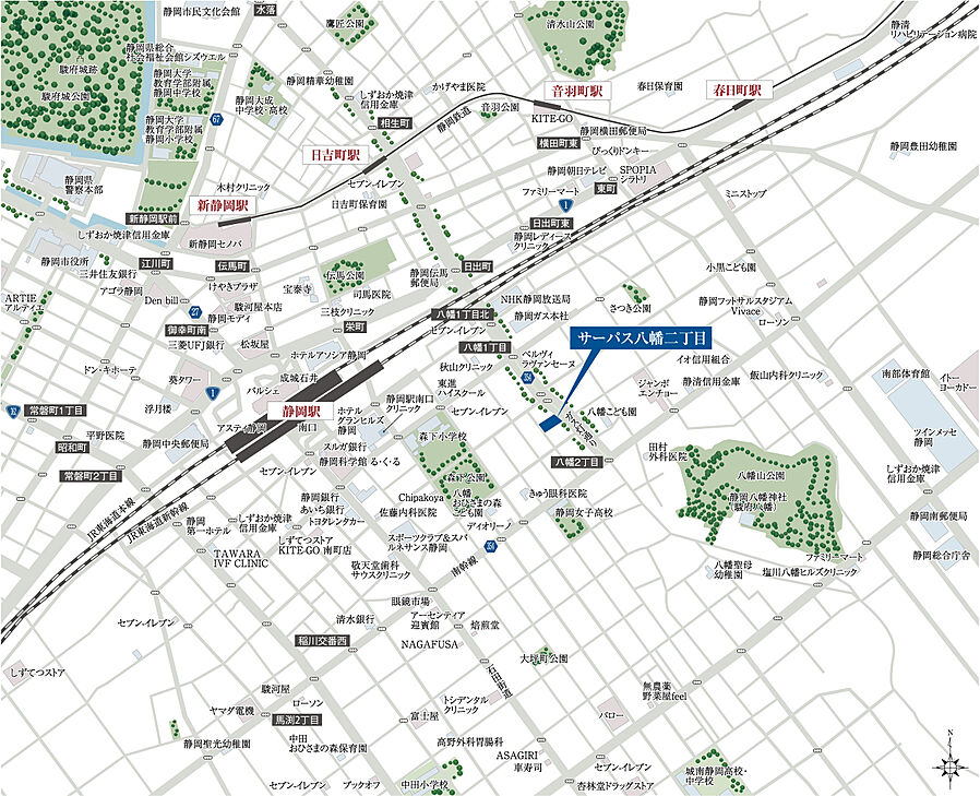 サーパス八幡二丁目：案内図