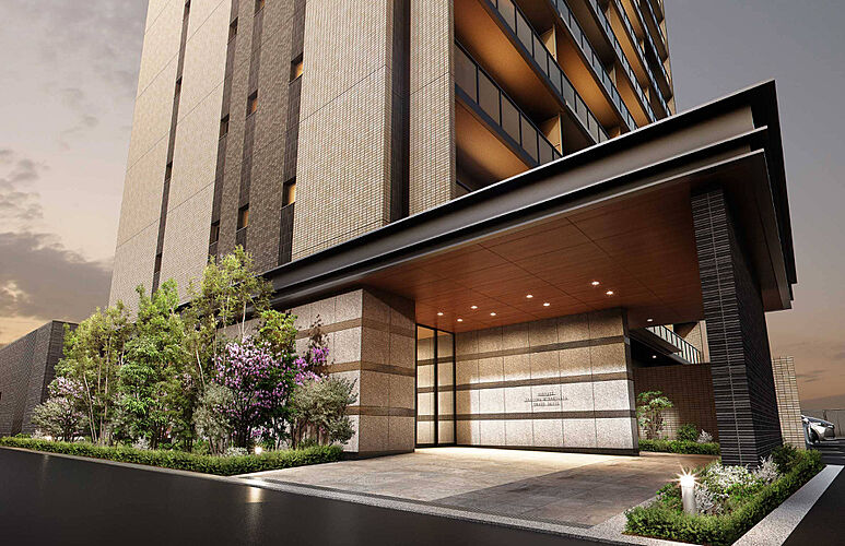 サーパス岡山南方グランオアシス エントランスアプローチ完成予想図