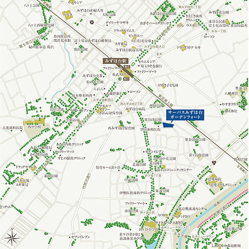 サーパスみずほ台ガーデンフォート 現地案内図
