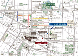 サーパス大分金池 現地案内図