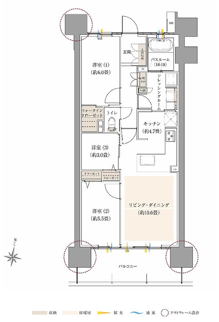 ザ・サーパス前橋駅前 間取り C【BASIC PLAN】