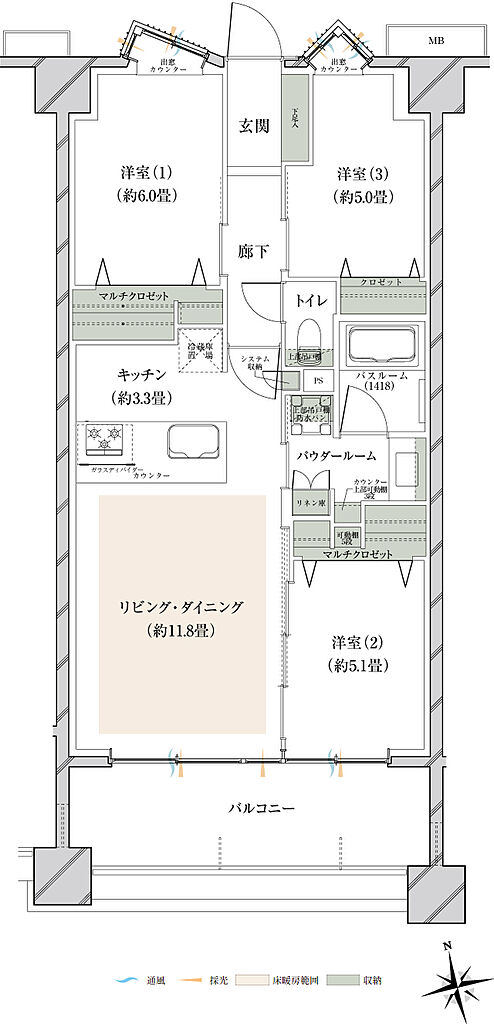 ヴェレーナグラン府中美好 間取り 【第5期1次（最終期）】BB