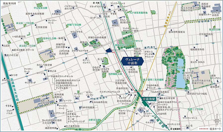ヴェレーナ中浦和：案内図