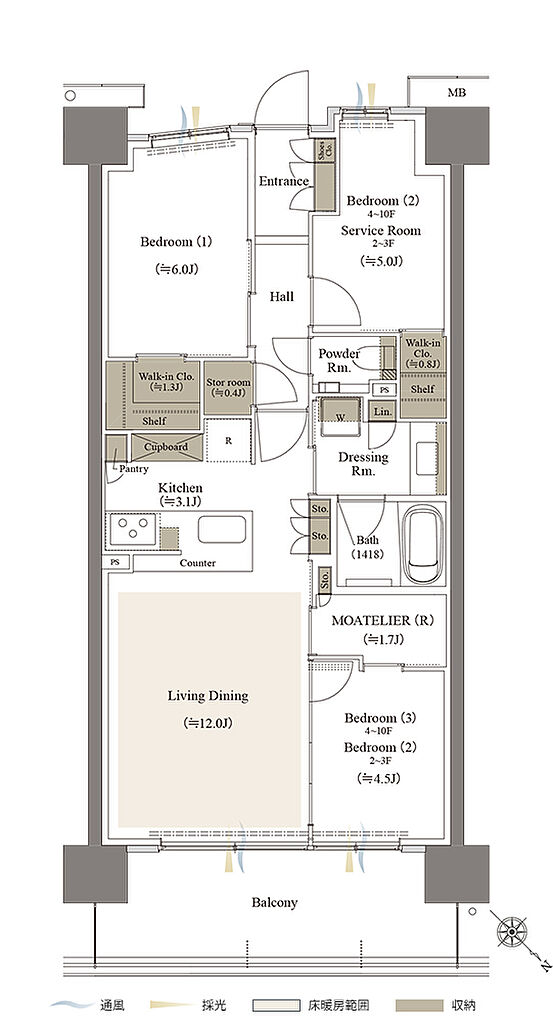 リビオシティ文京小石川 間取り 【先着順】A-71G