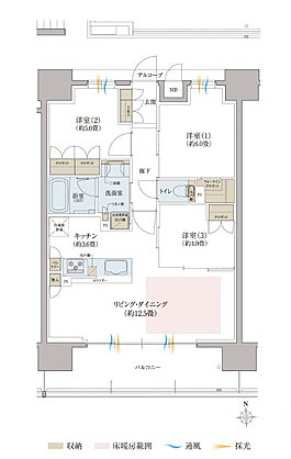 リビオ八戸ノ里駅前 間取り B