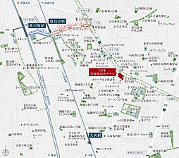リビオ川崎鹿島田テラス 現地案内図