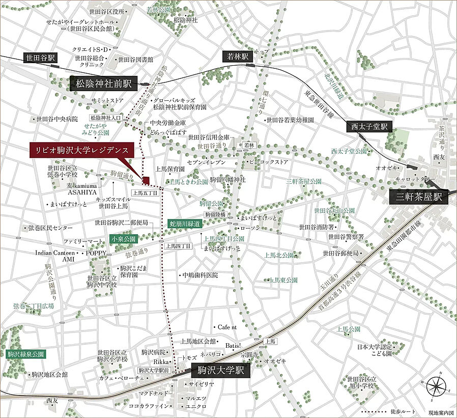 リビオ駒沢大学レジデンス：案内図