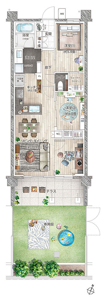リビオ篠崎 間取り Dg
