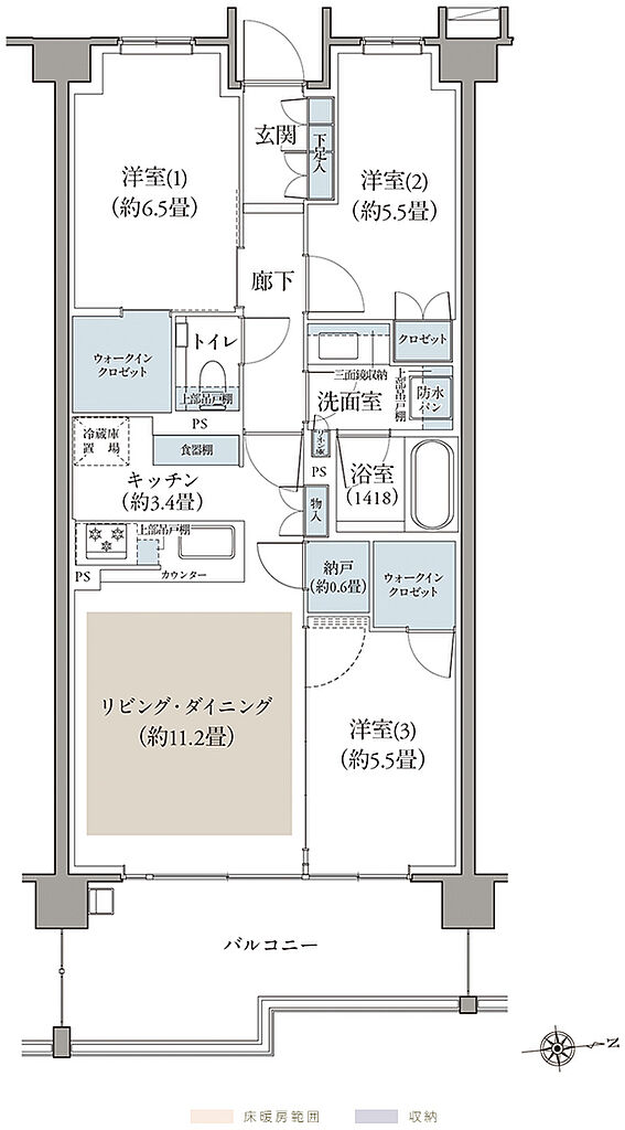 リビオ目黒三丁目 間取り J3