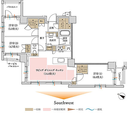 ルジェンテ神楽坂 間取り Q