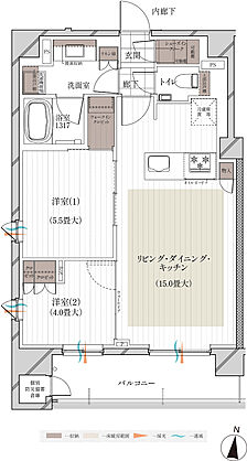 ルジェンテ文京護国寺 間取り E