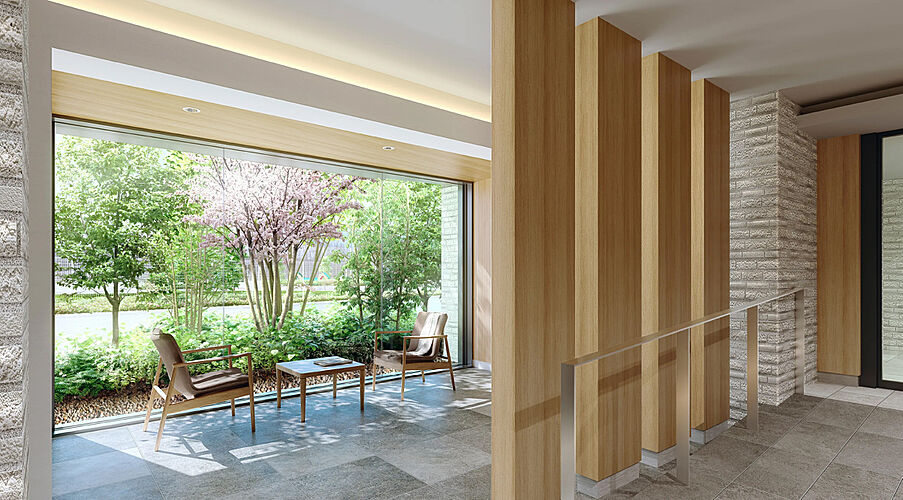 リーフィアレジデンス海老名ブライトガーデン ラウンジ完成予想CG