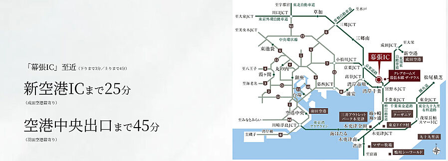クレアホームズ幕張本郷 ザ・テラス：交通図