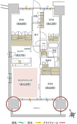 ルネ柏ディアパーク 間取り C1