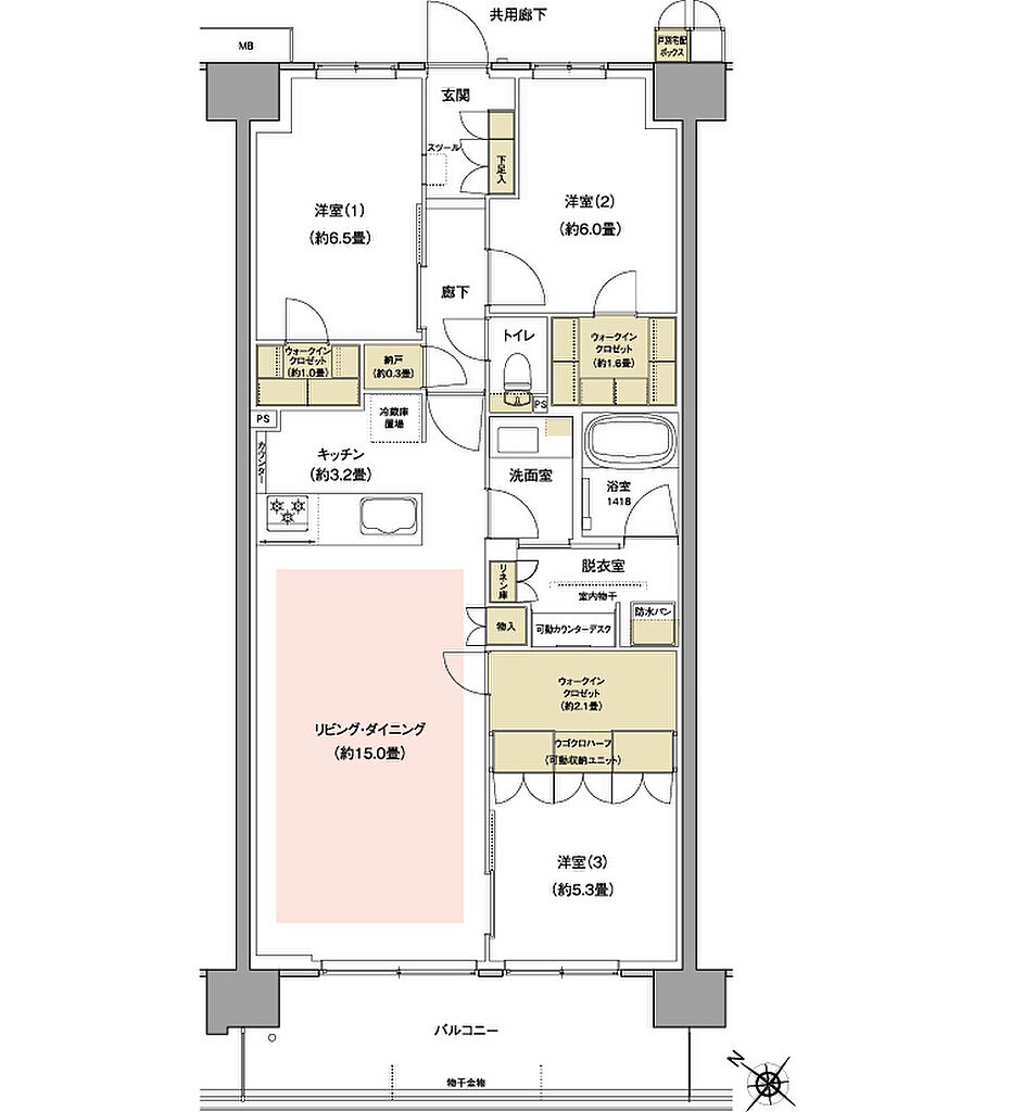 ルネ川口ユトリエ 間取り F