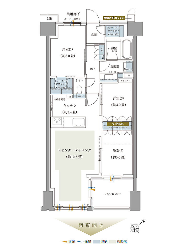 ルネ柏ザ・レジデンス 間取り D1