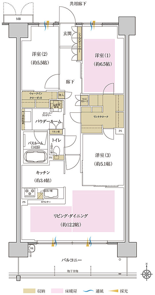 プレミスト藤が丘 間取り S-K2