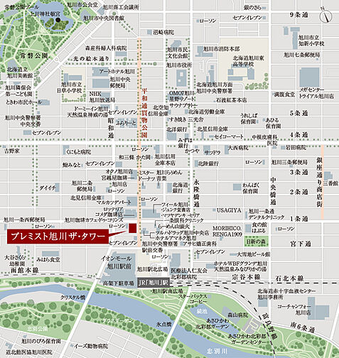 プレミスト旭川ザ・タワー 現地案内図