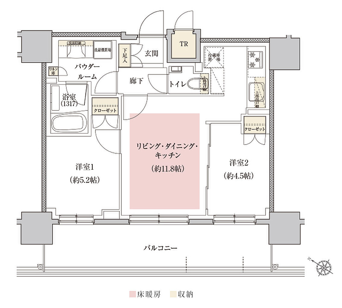 プレミスト札幌環状通東ステーションサイド 間取り D