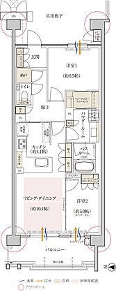 プレミスト京都 松ケ崎 間取り AL