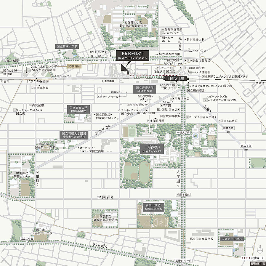 プレミスト国立ゲートレジデンス：案内図