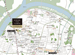 久留米ザ・タワー レジデンシャル 現地案内図