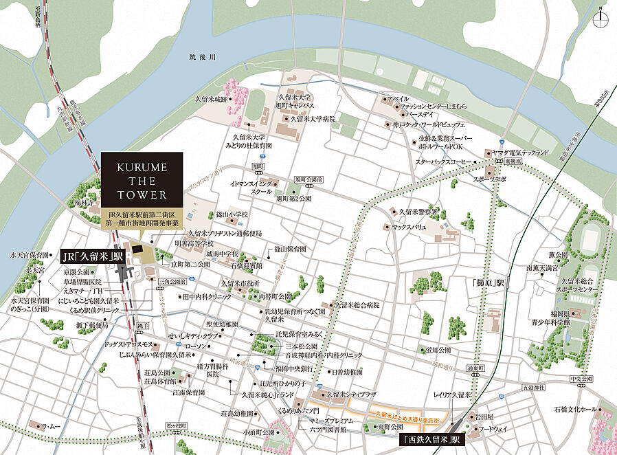 久留米ザ・タワー レジデンシャル：案内図