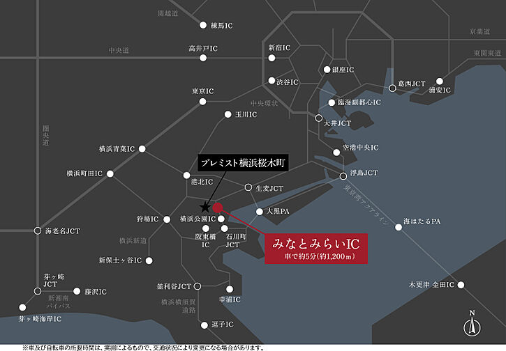 プレミスト横浜桜木町 アクセス図