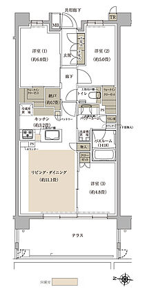 プレミスト中央林間 間取り H2t