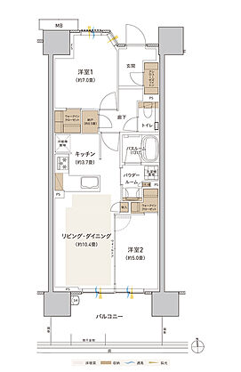 プレミストつくば研究学園 間取り BI1