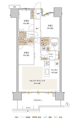 プレミストつくば研究学園 間取り CU