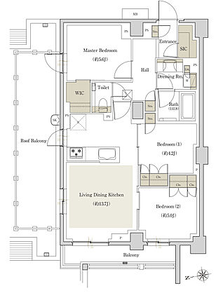 サンウッドテラス府中八幡町 間取り Jr