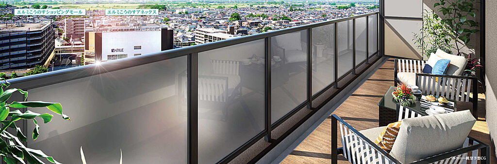 サンクレイドル鴻巣 バルコニー完成予想CG