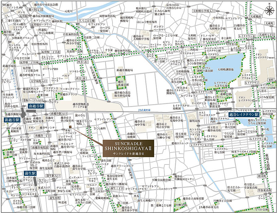 サンクレイドル新越谷 II：案内図