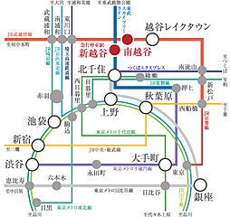サンクレイドル新越谷 II アクセス図