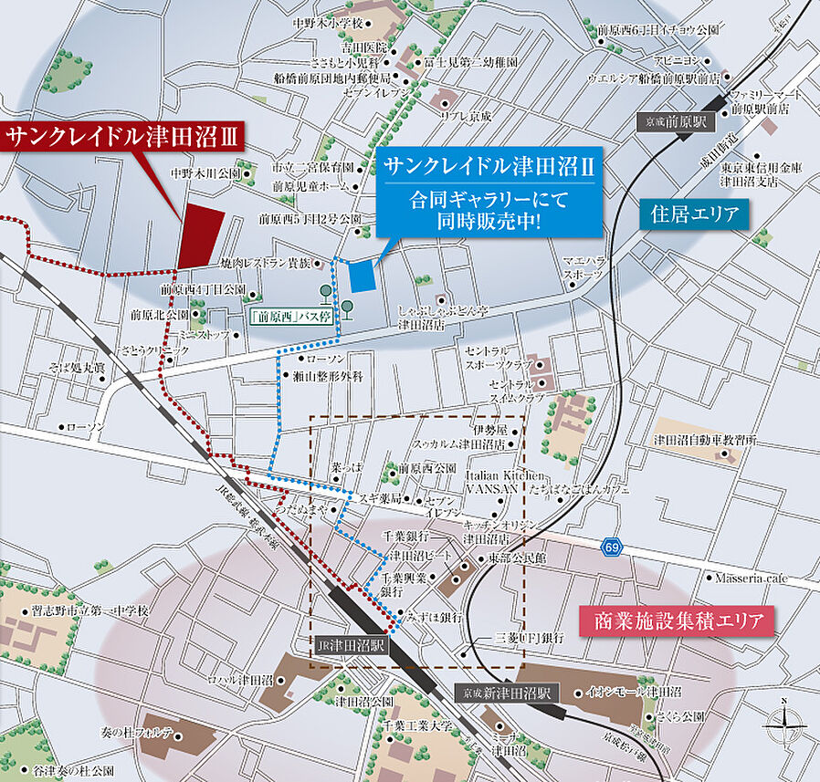 サンクレイドル津田沼III：案内図