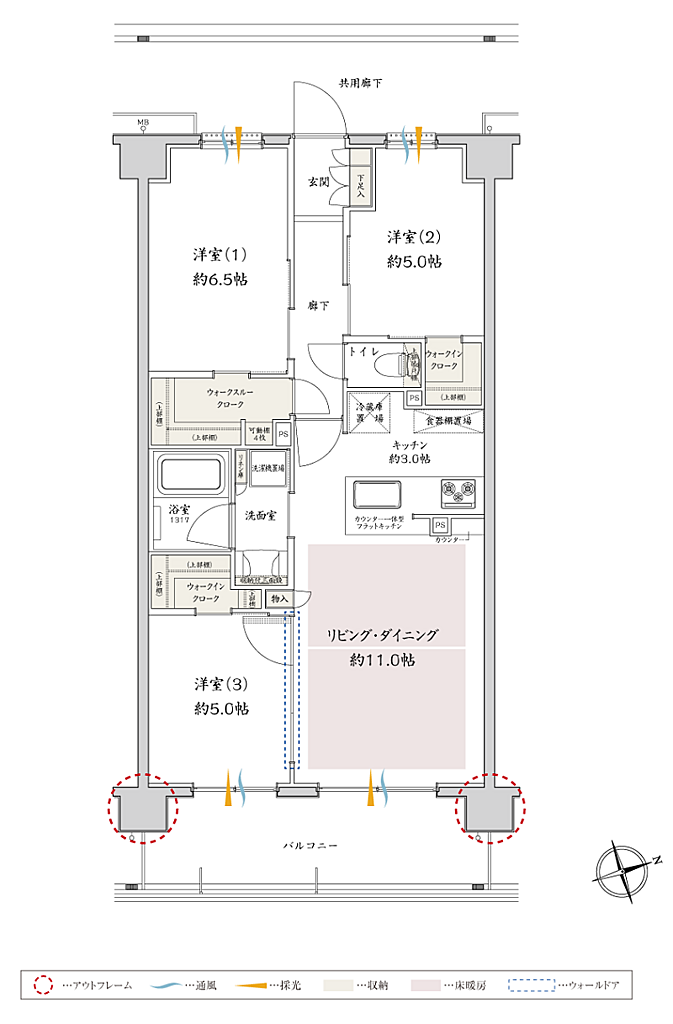 サンクレイドル津田沼III 間取り R